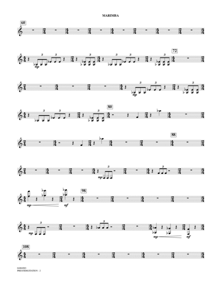 Prestidigitation (Alto Saxophone Solo with Band) - Marimba