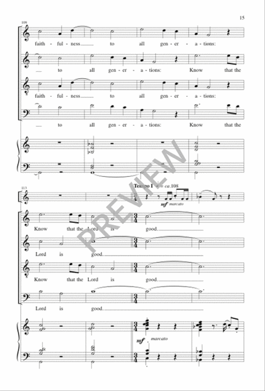 Know That the Lord Is God 4-Part scores gallery preview page 15
