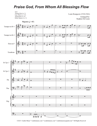 Praise God, From Whom All Blessings Flow (SAB) (Full Score) - Score Only