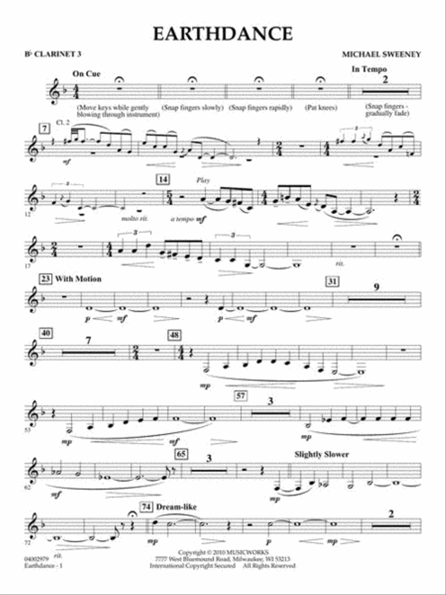 Earthdance Concert Band scores gallery preview page 6