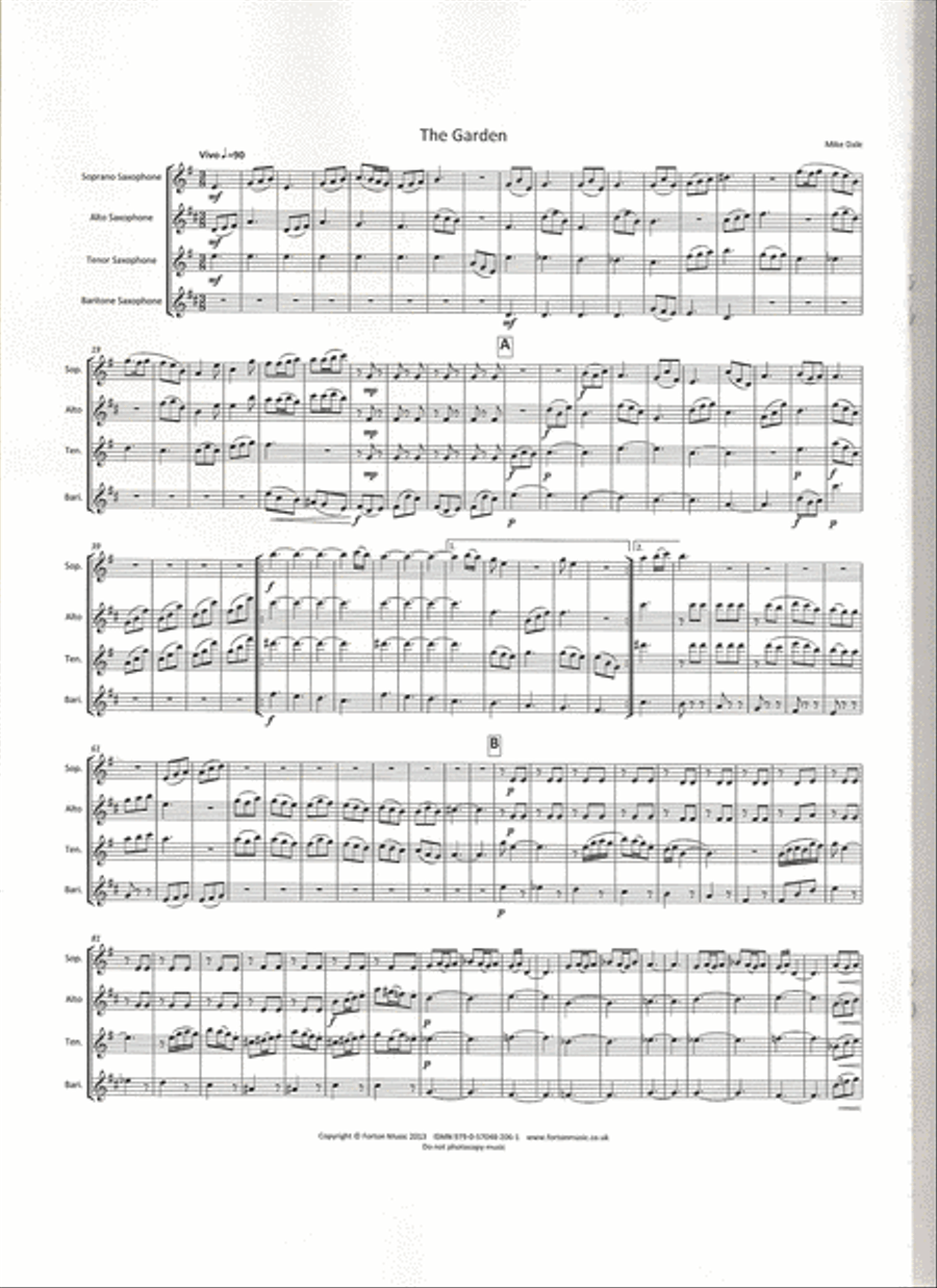 The Garden Saxophone Quartet scores gallery preview page 2
