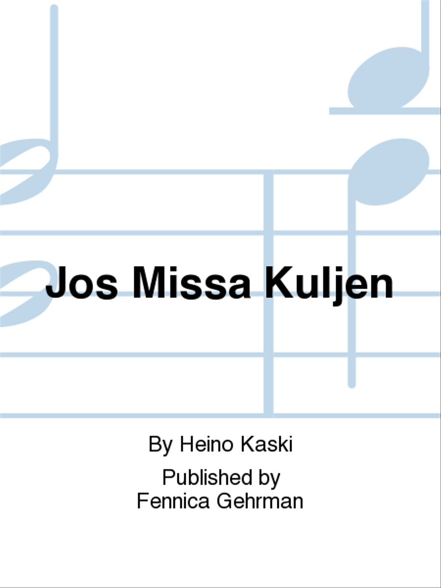 Jos missä kuljen Men's Choir scores gallery preview page 1