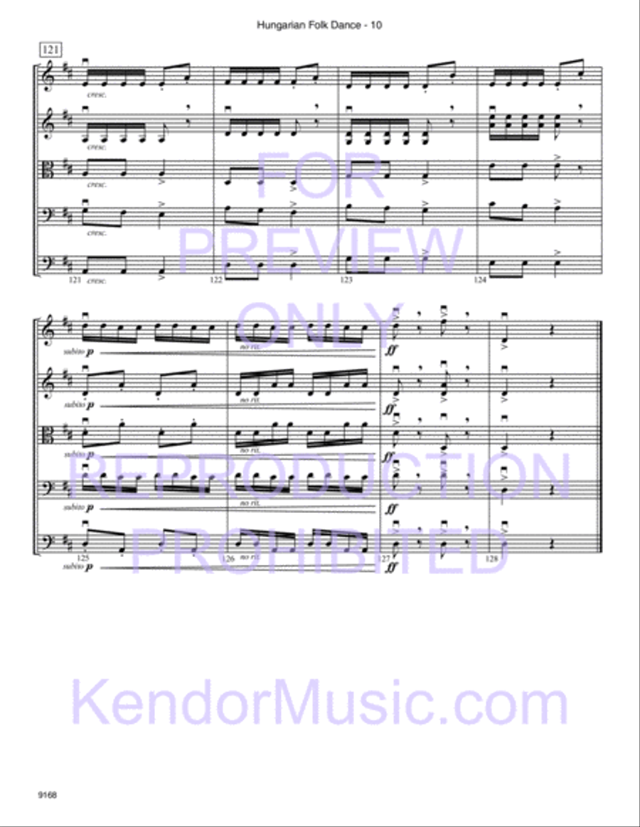 Hungarian Folk Dance Hungarian Folk Dance String Orchestra scores gallery preview page 11