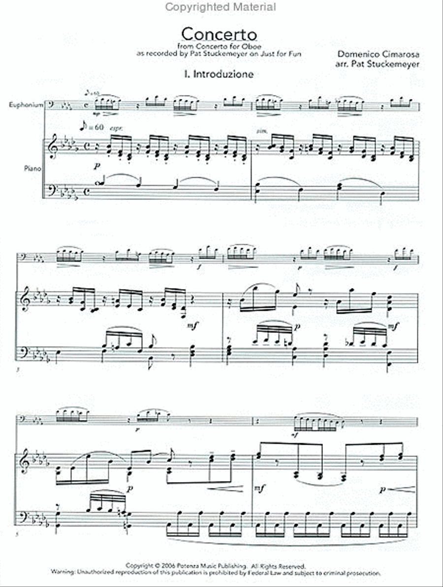 Concerto for Euphonium and Piano Euphonium scores gallery preview page 2