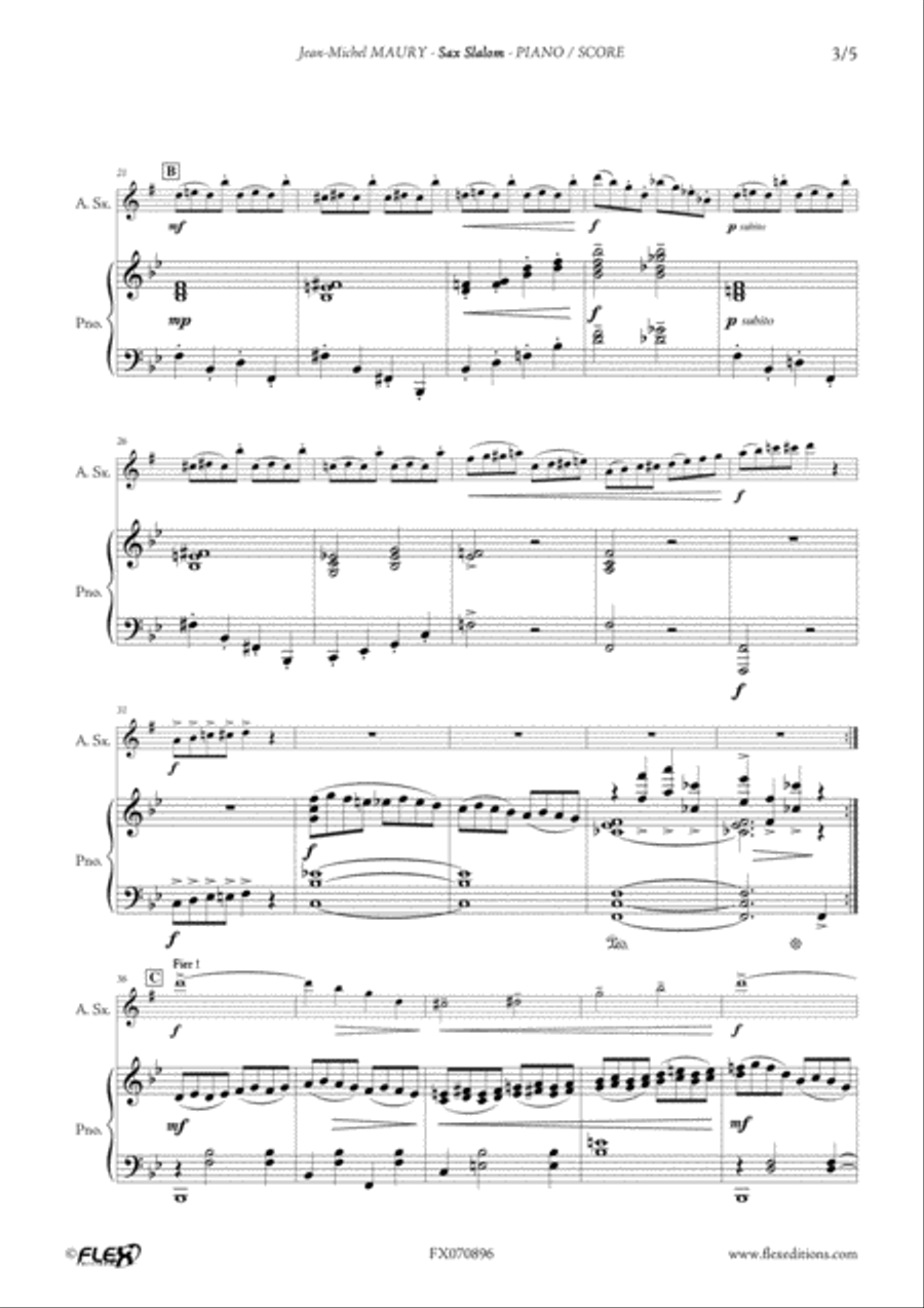 Sax Slalom Alto Saxophone scores gallery preview page 3