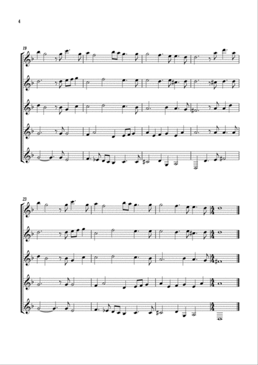 L'Entrée des Scaramouches, Trivelins et Arlequin Guitar Ensemble scores gallery preview page 4