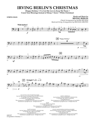 Irving Berlin's Christmas (Medley) - String Bass