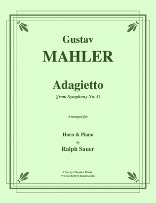 Book cover for Adagietto from Symphony No. 5 for Horn & Piano