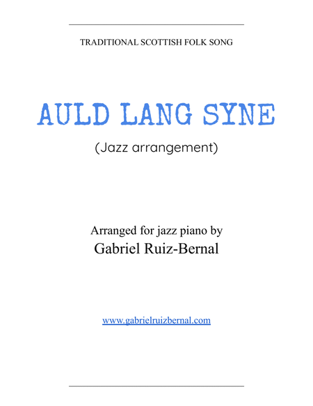 AULD LANG SYNE (jazz piano arrangement) image number null