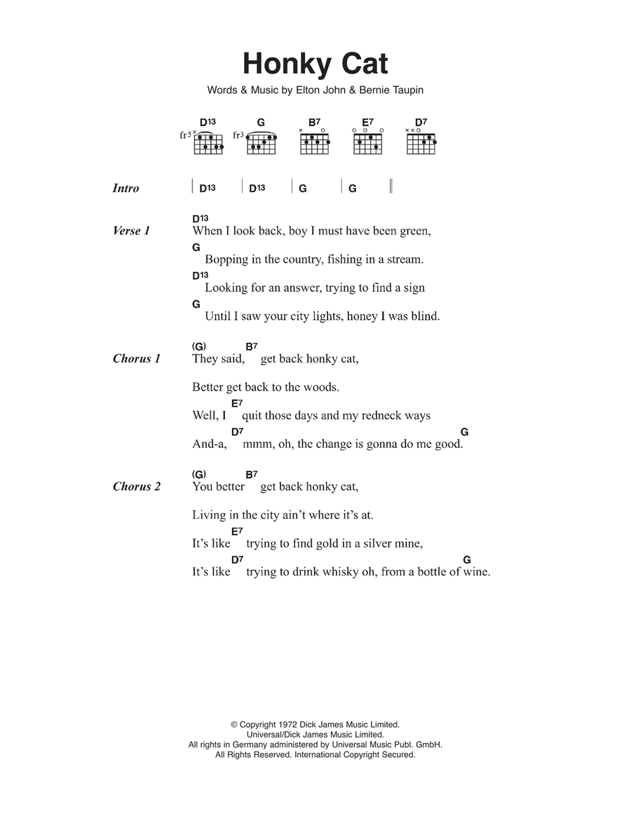 Honky Cat Acoustic Guitar scores gallery preview page 1