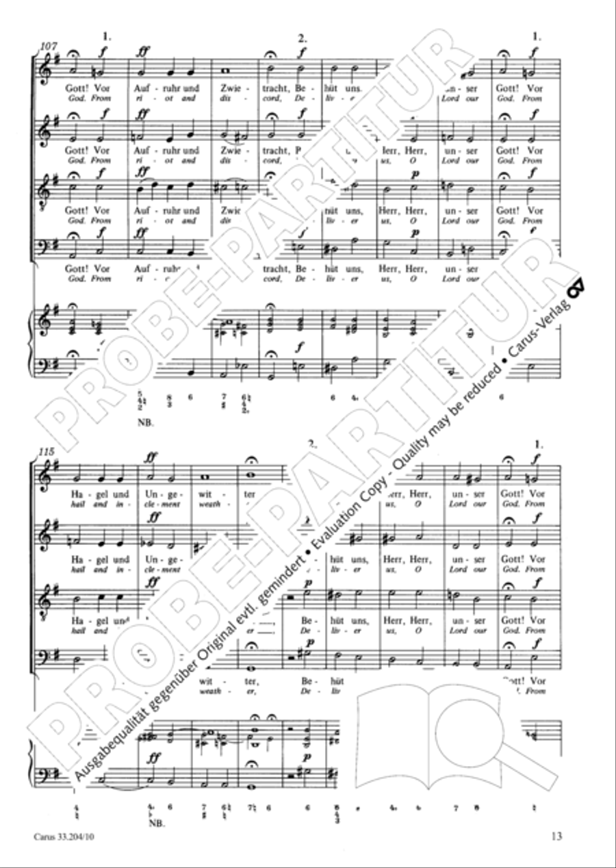 Lord of all, be merciful (Die alte Litanei 1) 4-Part scores gallery preview page 14