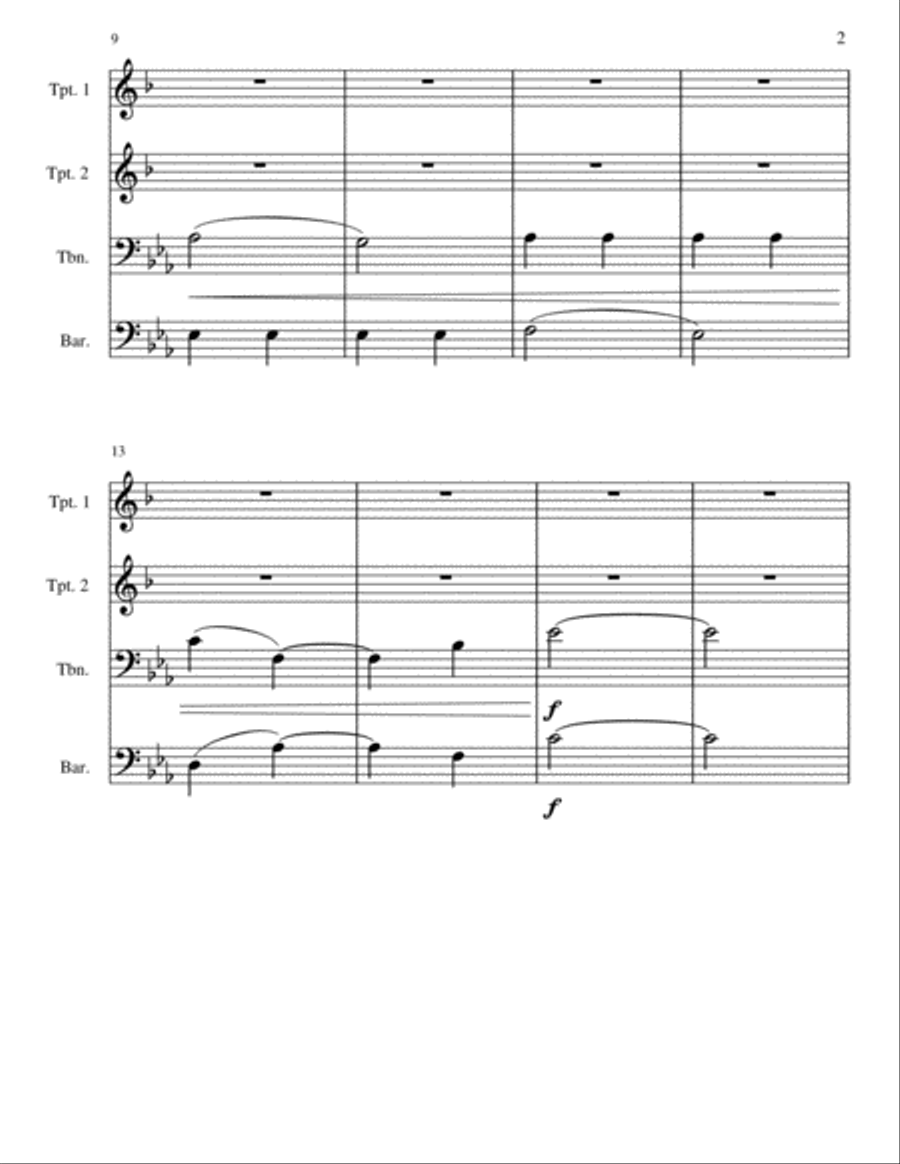 Always by your side Brass Ensemble scores gallery preview page 2