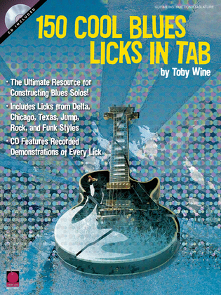 Book cover for 150 Cool Blues Licks in Tab
