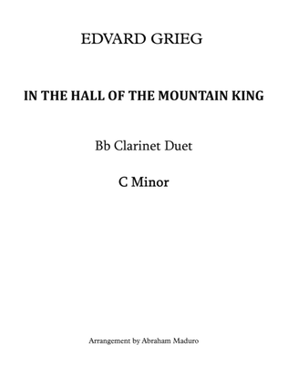 In The Hall Of The Mountain King Bb Clarinet Duet-Score and Parts