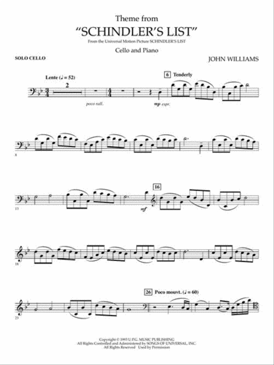 Theme from Schindler's List Piano Accompaniment scores gallery preview page 5