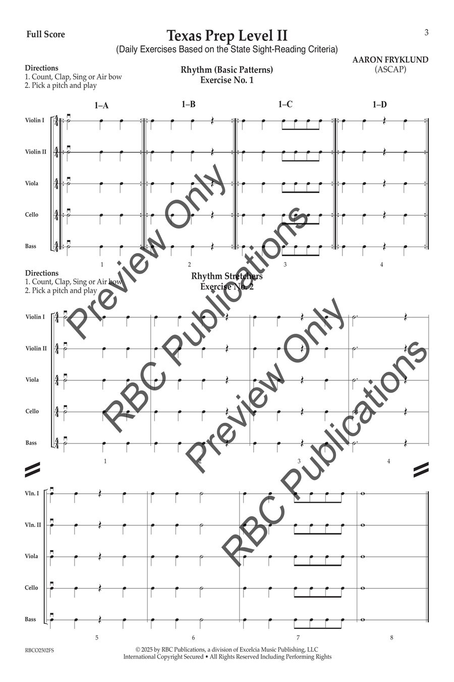 Texas Prep Level II (Score) Orchestra scores gallery preview page 2