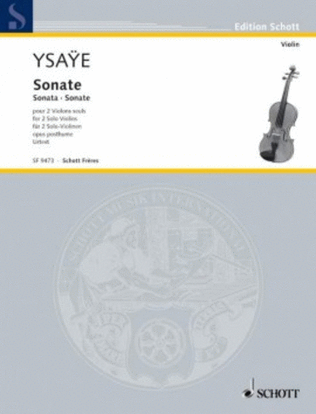 Book cover for Sonata For 2 Solo Violins, Op. Posthume