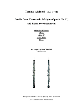 Double Oboe Concerto in D Major, Op. 9 No. 12
