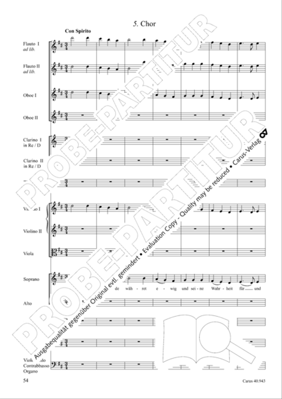 Shout to the Lord, all the earth (Jauchzet dem Herrn, alle Welt) 4-Part scores gallery preview page 61