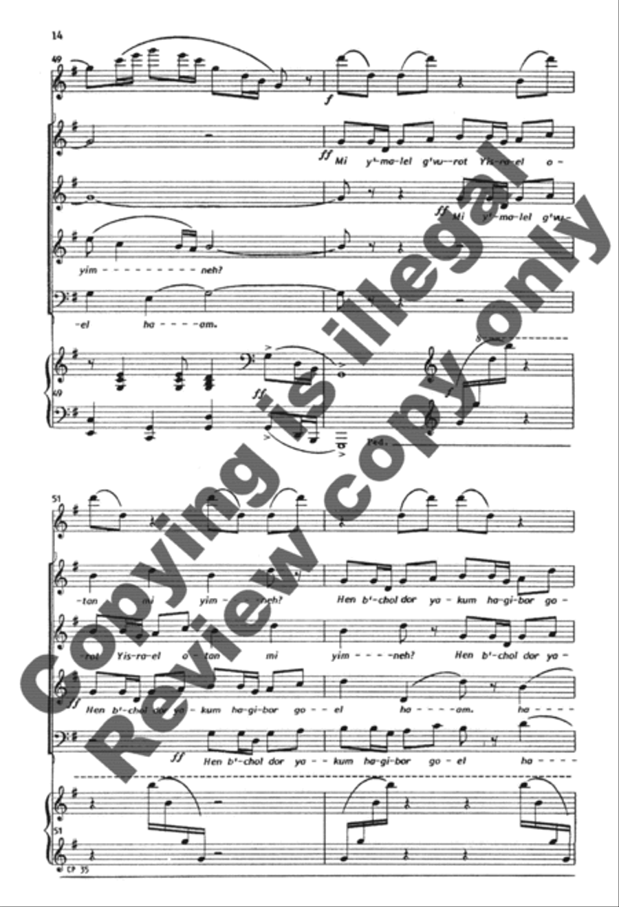 A Song for Chanukah (Full/Choral Score) image number null