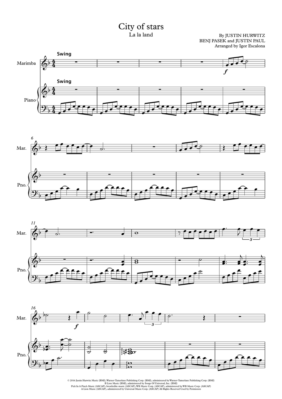 City Of Stars Small Ensemble scores gallery preview page 3