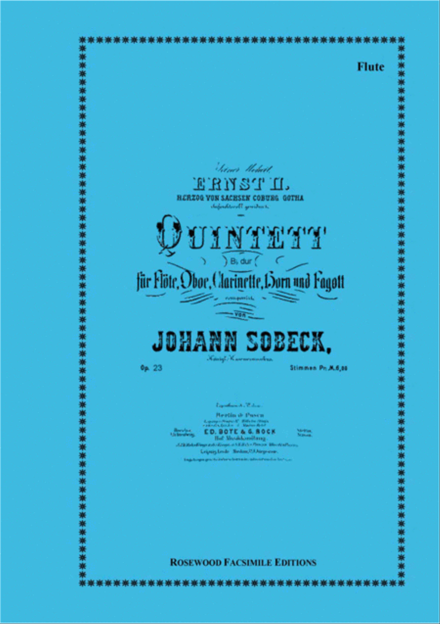 Wind Quintet Bb, Op. 23 Woodwind Quintet scores gallery preview page 1