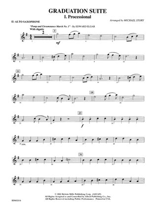 Graduation Suite (Processional: Pomp and Circumstance March No. 1 / Recessional: Rondeau from Premiere Suite): E-flat Alto Saxophone