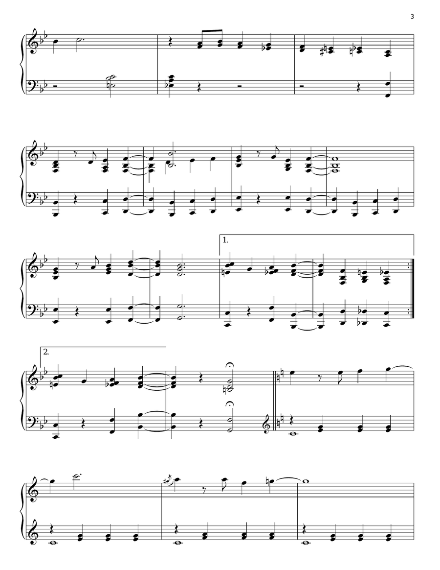 Zip-A-Dee-Doo-Dah (from Song Of The South) Piano Solo scores gallery preview page 3