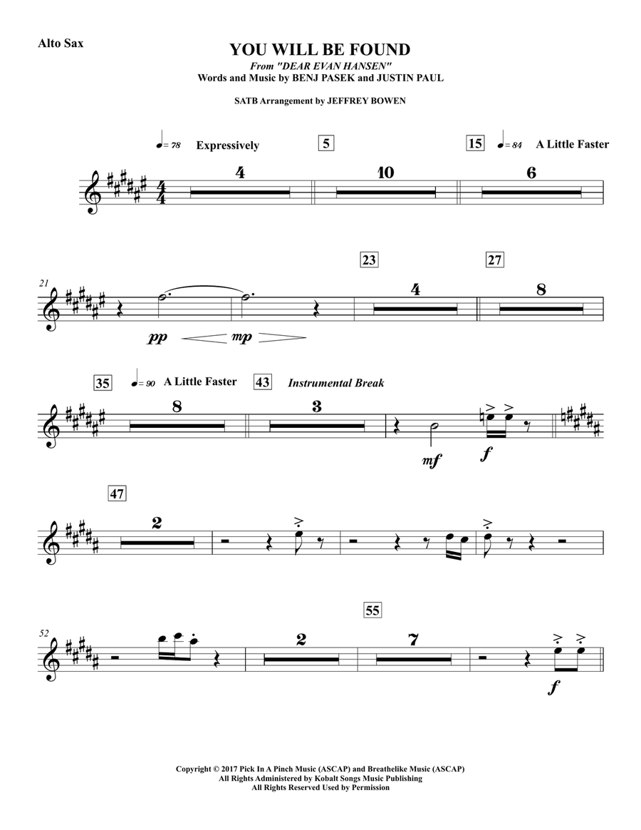 You Will Be Found Concert Band scores gallery preview page 5