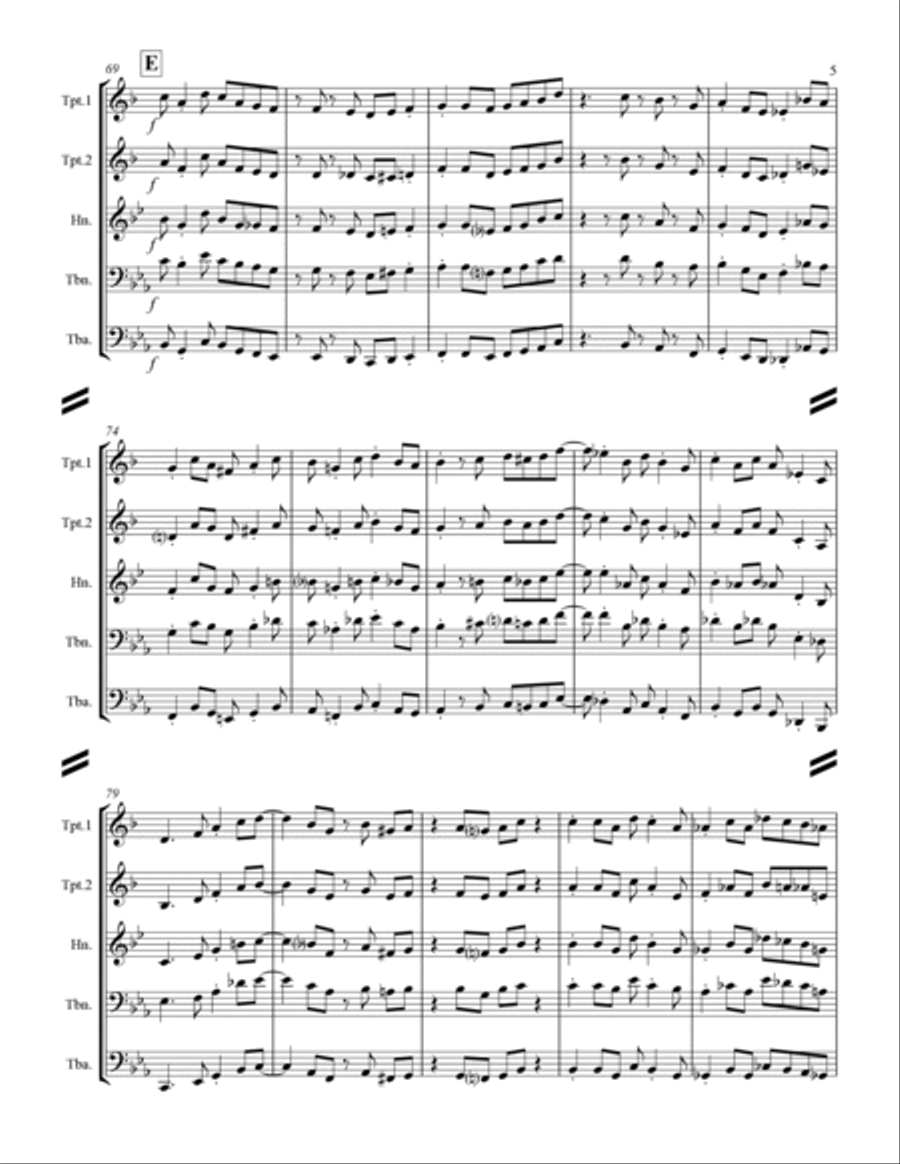 The Way You Look Tonight Brass Ensemble scores gallery preview page 6