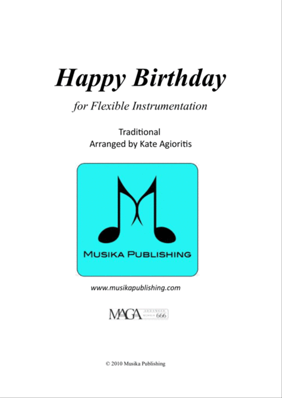 Happy Birthday - for Flexible Instrumentation Concert Band scores gallery preview page 6