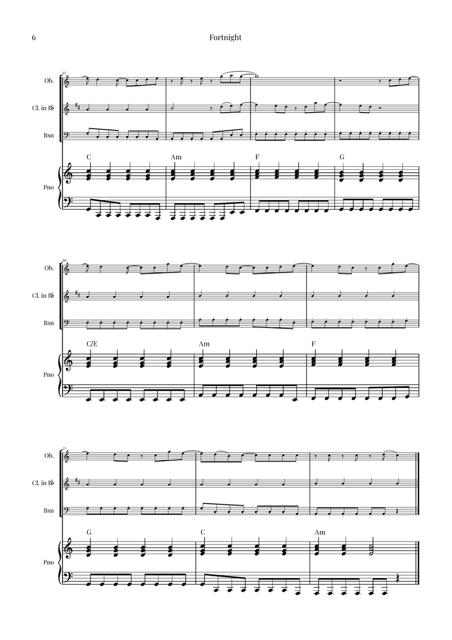 Fortnight Woodwind Trio scores gallery preview page 6