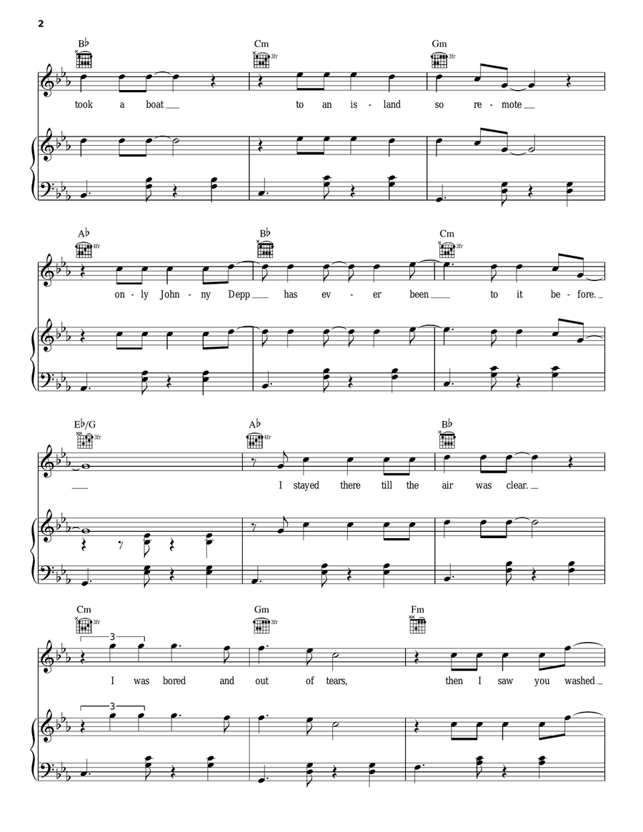 Mermaid Piano, Vocal, Guitar scores gallery preview page 2