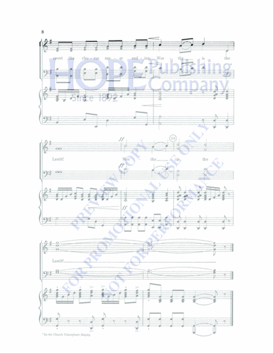 Tis the Church Triumphant Singing 4-Part scores gallery preview page 8