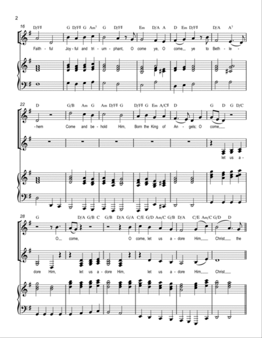 O Come All Ye Faithful O Come All Ye Faithful Voice scores gallery preview page 2