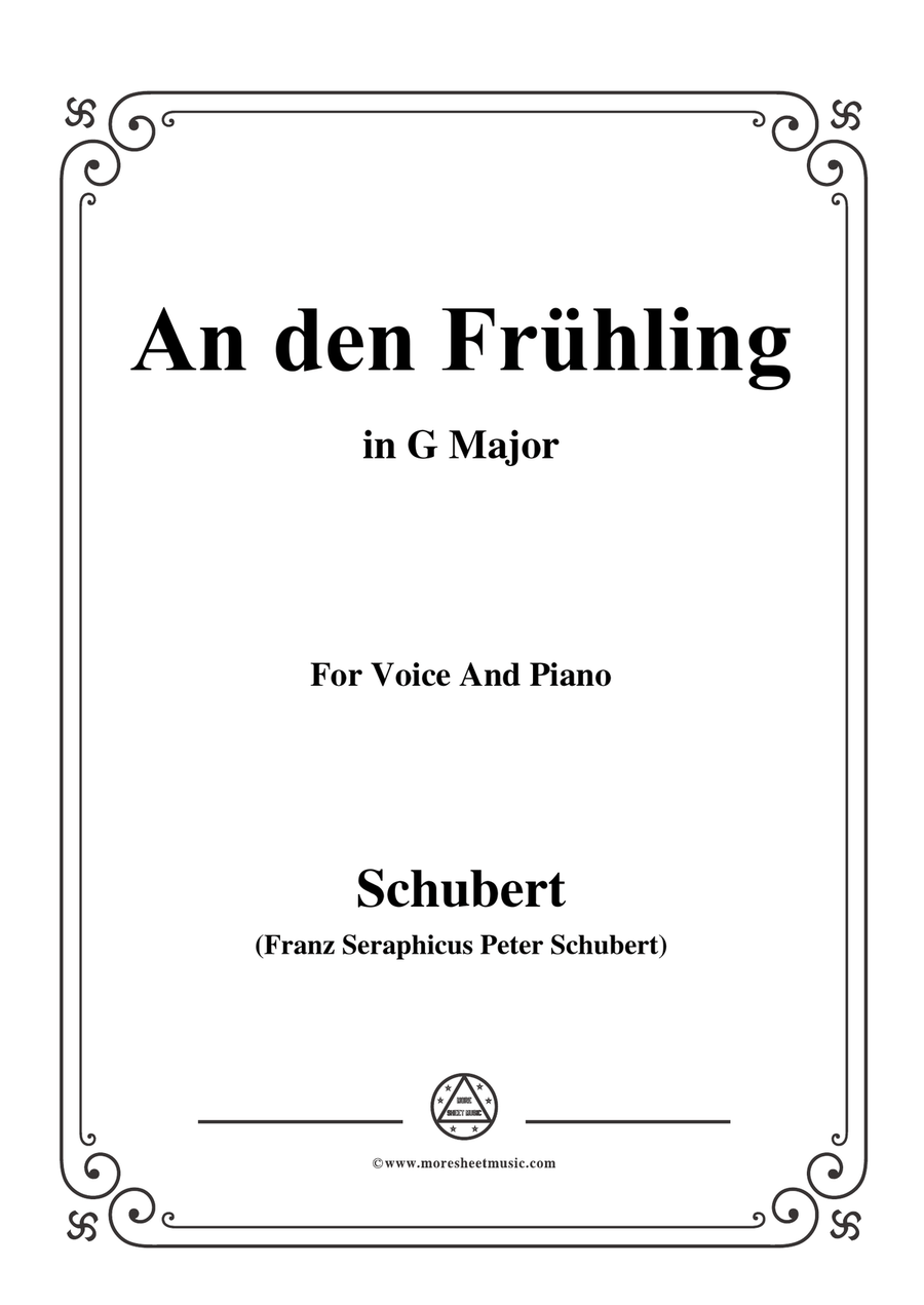 Schubert-An den Frühling,in G Major,for Voice&Piano