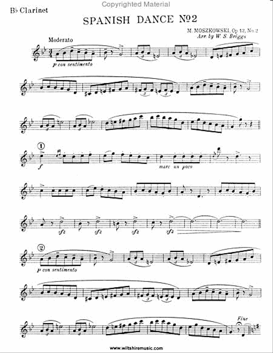 Spanish Dance No. 2 Spanish Dance No. 2 Clarinet Solo scores gallery preview page 2