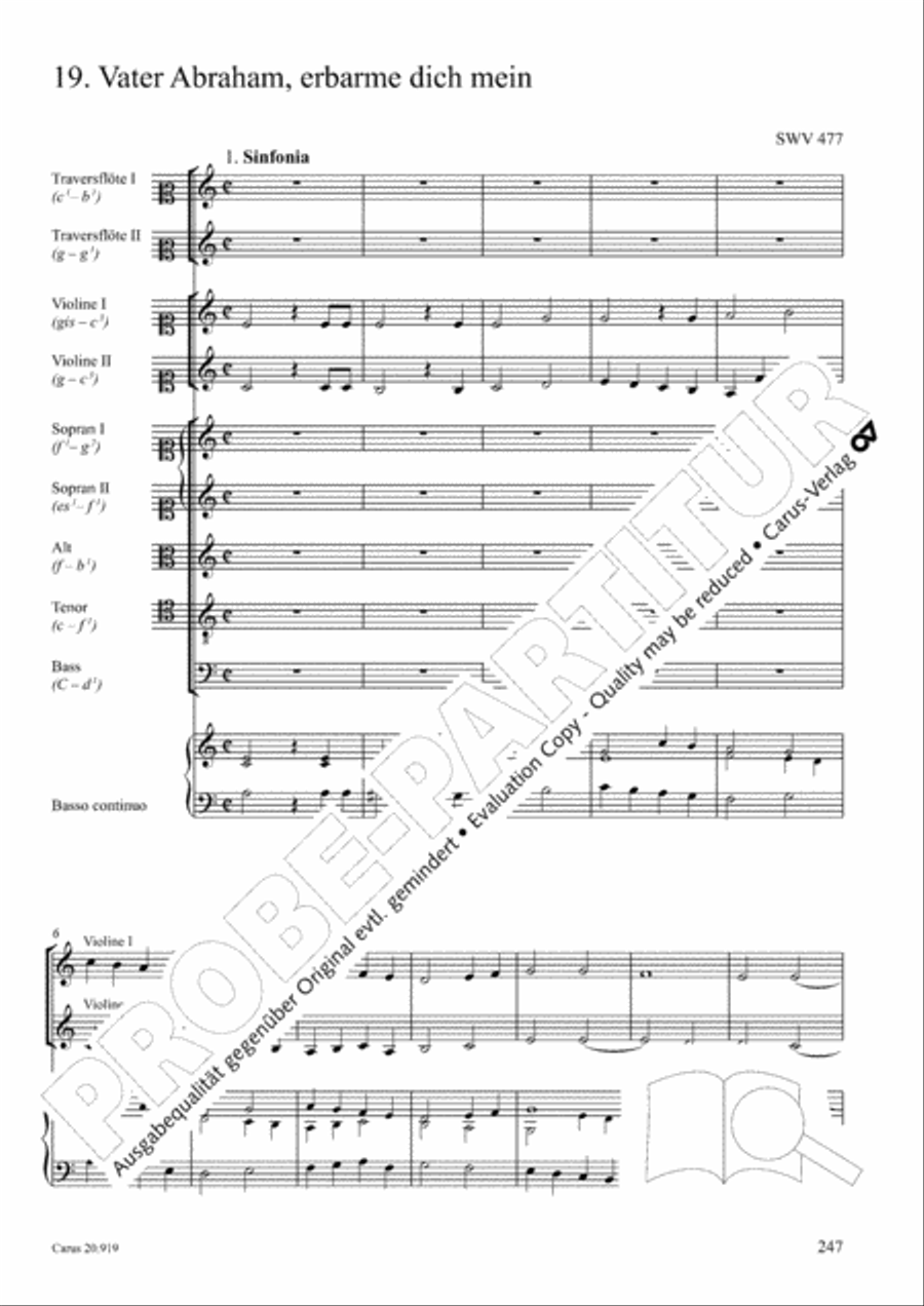 Opera varia I. Works with 1-7 parts (Complete edition, vol. 19) [Werke mit 1-7 obligaten Stimmen] Score scores gallery preview page 304