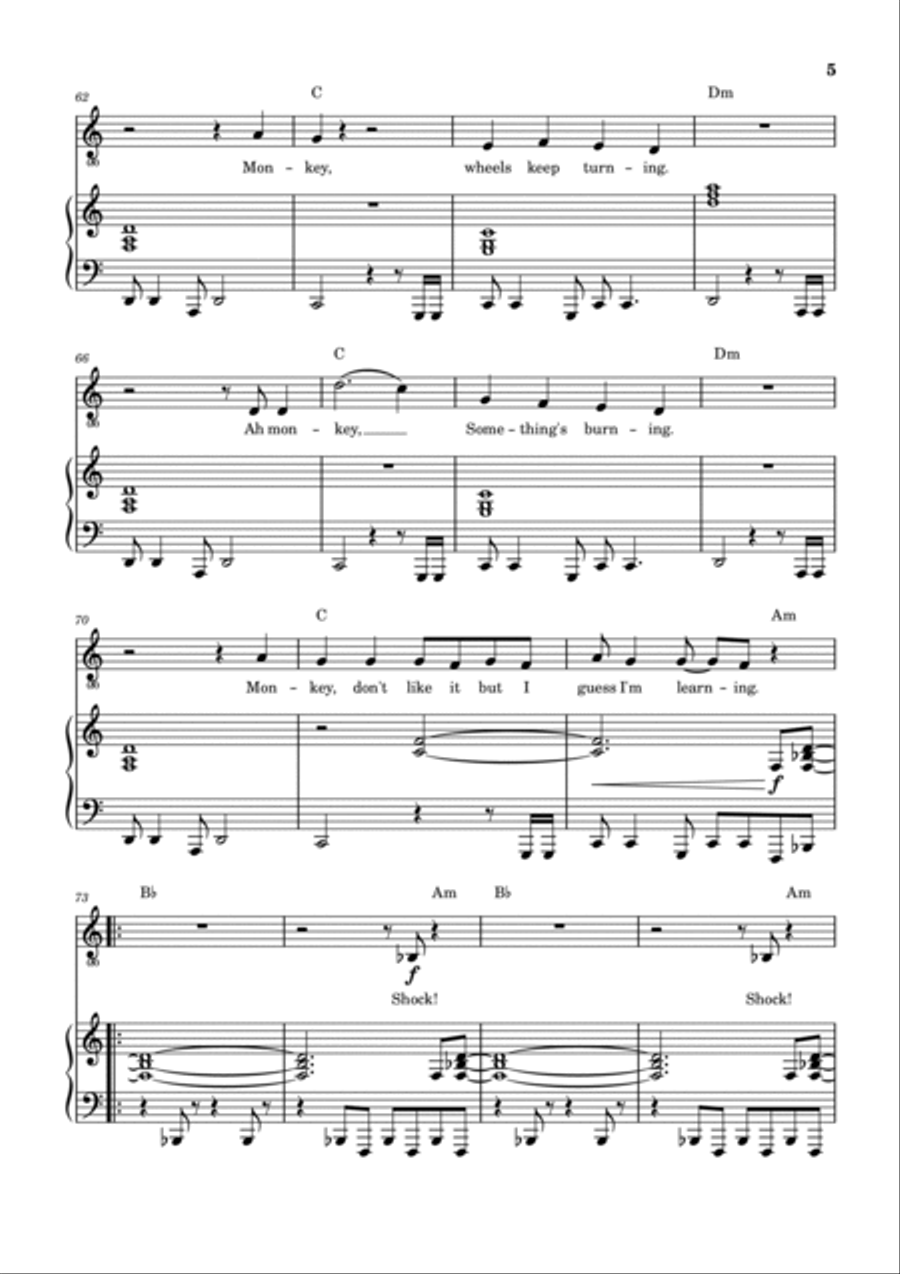 Shock The Monkey Voice scores gallery preview page 6