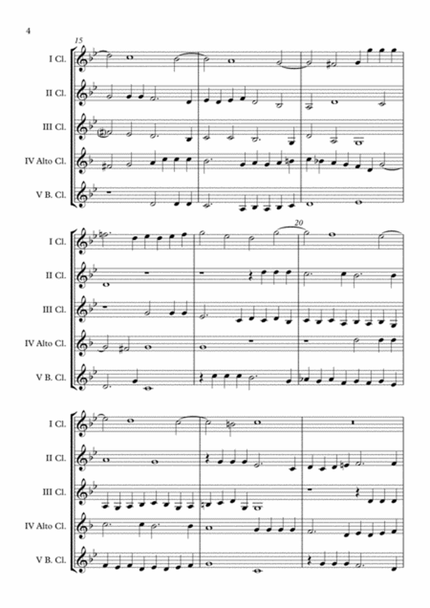 Canzon I a 5 Ch.195 (Giovanni Gabrieli) Clarinet Choir arr. Adrian Wagner image number null