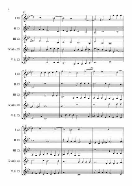 Canzon I a 5 Ch.195 (Giovanni Gabrieli) Clarinet Choir arr. Adrian Wagner image number null