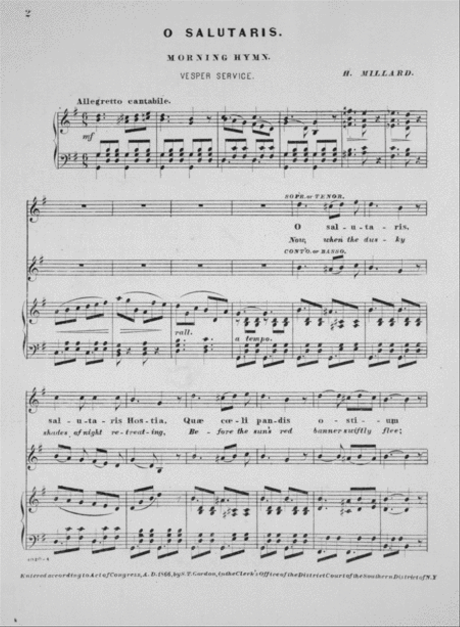 O Salutaris. Duo Voice scores gallery preview page 2