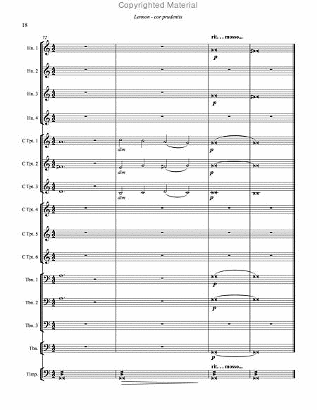 cor prudentis for Large Brass Ensemble & Timpani image number null