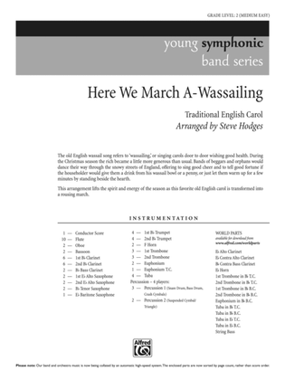 Book cover for Here We March A-Wassailing: Score