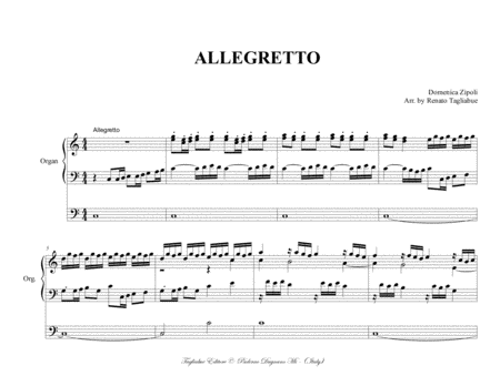 ALLEGRETTO - D. Zipoli - For Organ 3 staff image number null