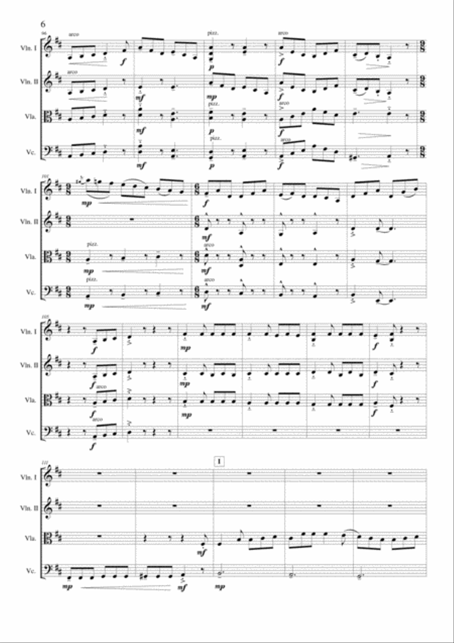 Coleraine Jigs Coleraine Jigs String Quartet scores gallery preview page 6