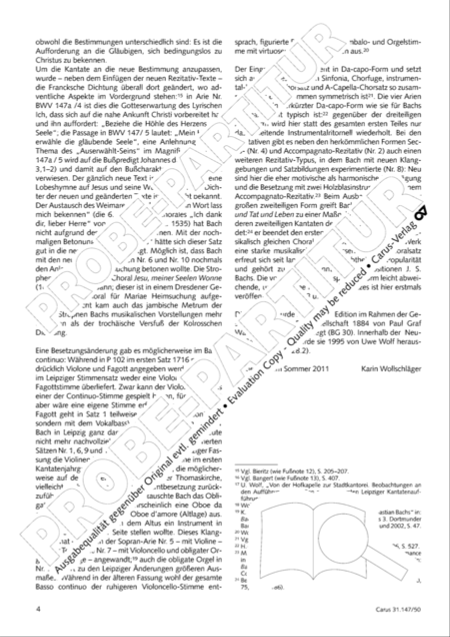 Heart and mouth and thought and action (Herz und Mund und Tat und Leben) (Herz und Mund und Tat und Leben) 4-Part scores gallery preview page 5