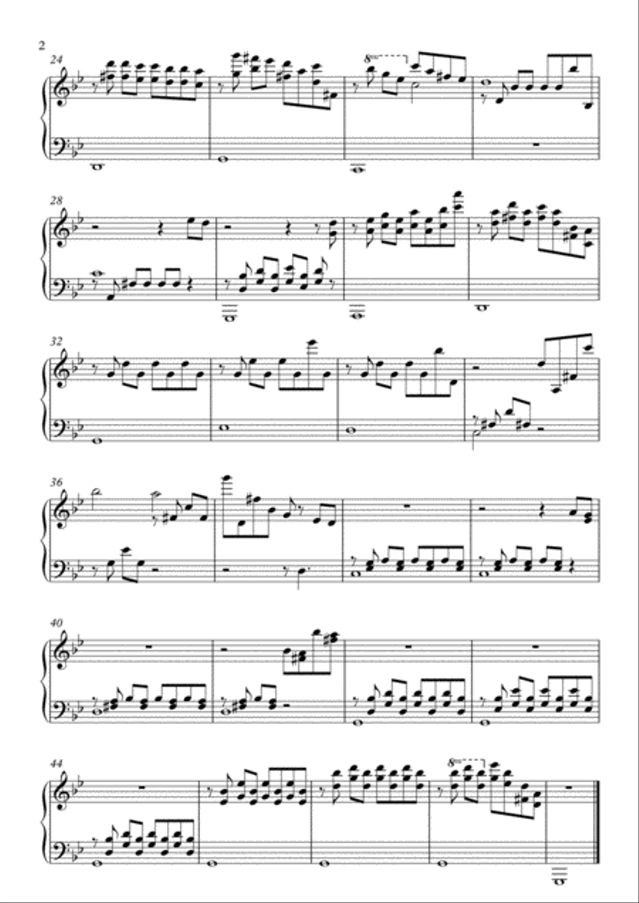 Glasperlenspiel - minimal piano for one hand alone Piano Method scores gallery preview page 3