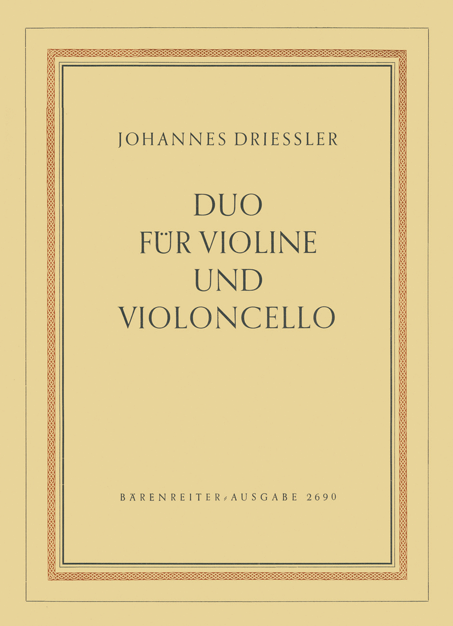 Duo for Violin and Violoncello op. 1/1 String Duet scores gallery preview page 1