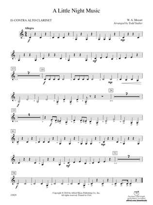 A Little Night Music: (wp) E-flat Contrabass Clarinet